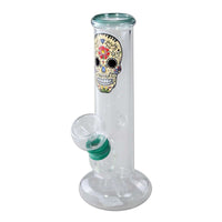 Mini Glass Bong SKULL green