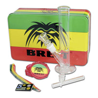 Breit Mini Bong Set with Grinder + Shotgun Pipe