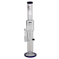 BL Glass Bong Drum + Tree Percolator blue