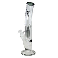 Black Leaf Ice Bong with Percolator Grey