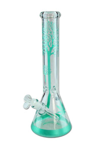 Black Leaf Tree Flask Bong Ice green