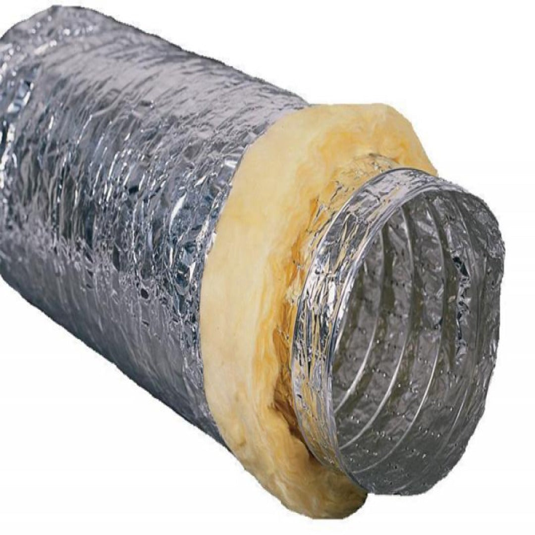 Korkealaatuinen 127mm halkaisijaltaan eristetty alumiiniputki tehokkaaseen ilmanvaihtoon ja poistoilmaan, 1 metrin pituus