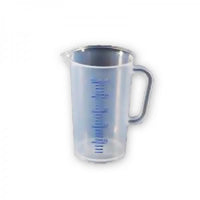 Kuva Kaninkolon 500 ml borosilikaattilasista mittakupista, jossa selkeät mustat mitta-asteikot ja ergonominen kahva valkoisella taustalla.