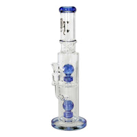 Black Leaf Blue Hour Ice Bong Shower Head Perco
