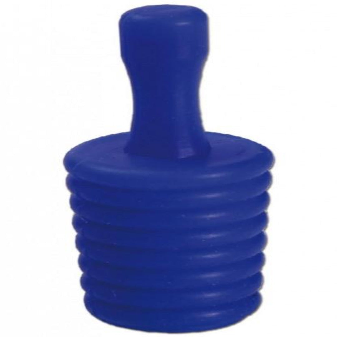 Detailikuva Tulppa SG 14,5 -tiivistystulpasta, tumma, joustava polymeerimateriaali, suunniteltu tiivistämään 14,5 mm aukkoja.