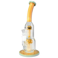 Blaze Glass Glass Bong 2x Tree Perco orange-green