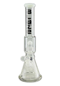 BLAZE GLASS Ice Bong Drum Percolator white