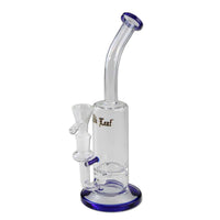 Black Leaf Glass Bong with Turbine Disc