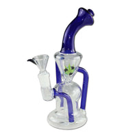 Black Leaf Recycle Bubbler Blue
