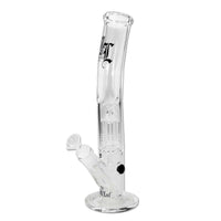 Black Leaf Ice Bong with Percolator White