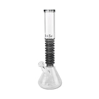 Black Leaf Flask Bong Rings Grey