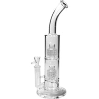 Blaze Glass Glass Bong with 2x Drum Percolator