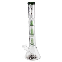 BL Beaker Ice Bong 2x Ufo Percolator Green