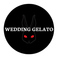 Kuvassa upea häägelato-baari, täynnä värikkäitä, kermaisia gelatoja odottamassa häävieraita juhlavassa miljöössä - Kaninkolo