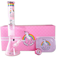 'Black Leaf' 'Bitch' Boxed Bong Piston Perco
