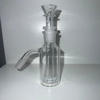 Läpinäkyvä borosilikaattilasinen lisävesisäiliö 14.4mm 45 asteen kulman diffuusoriputkella vesipiipun suodatukseen.