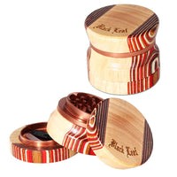 Black Leaf Wood Al. Grinder 4-part beige