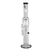 BL Glass Bong Drum + Tree Percolator green