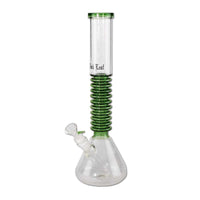 Black Leaf Flask Bong Rings Green