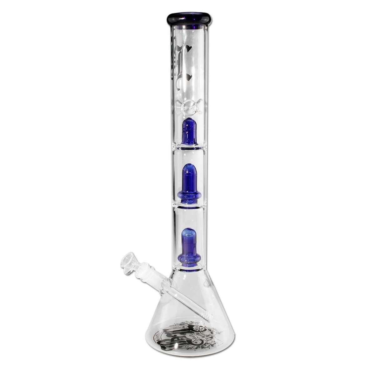 BL Beaker Ice Bong 2x Ufo Percolator Blue - Kaninkolo - Bongit