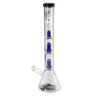 BL Beaker Ice Bong 2x Ufo Percolator Blue - Kaninkolo - Bongit