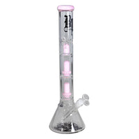 BL Beaker Ice Bong 2x Ufo Percolator Pink - Kaninkolo - 