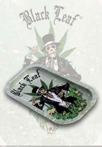 BL Hempmaster Rolling Tray tyylikkäällä hamppuaiheisella kuvituksella, täydellinen välineiden rullaukseen ja valmisteluun.