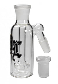 BL Pre-Cooler Shower Head Percolator borosilikaattilasista, integroitu percolator ja ground joint. Kuva esittää tuotteen.