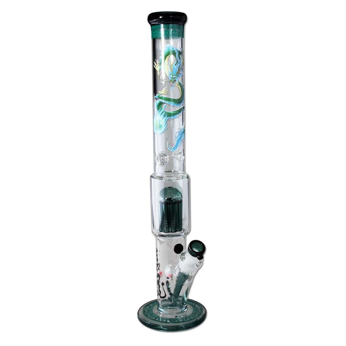 Black Leaf Cylinder Bong 10 - Arm Tree Perc QINGLONG - Kaninkolo - Bongit