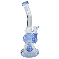 Black Leaf Glass Bong with Percolator Light Blue - Kaninkolo - Bongit