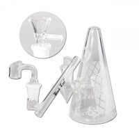 Black Leaf Glass Bubbler Herbs Oil with Adapter - Kaninkolo - Bongit