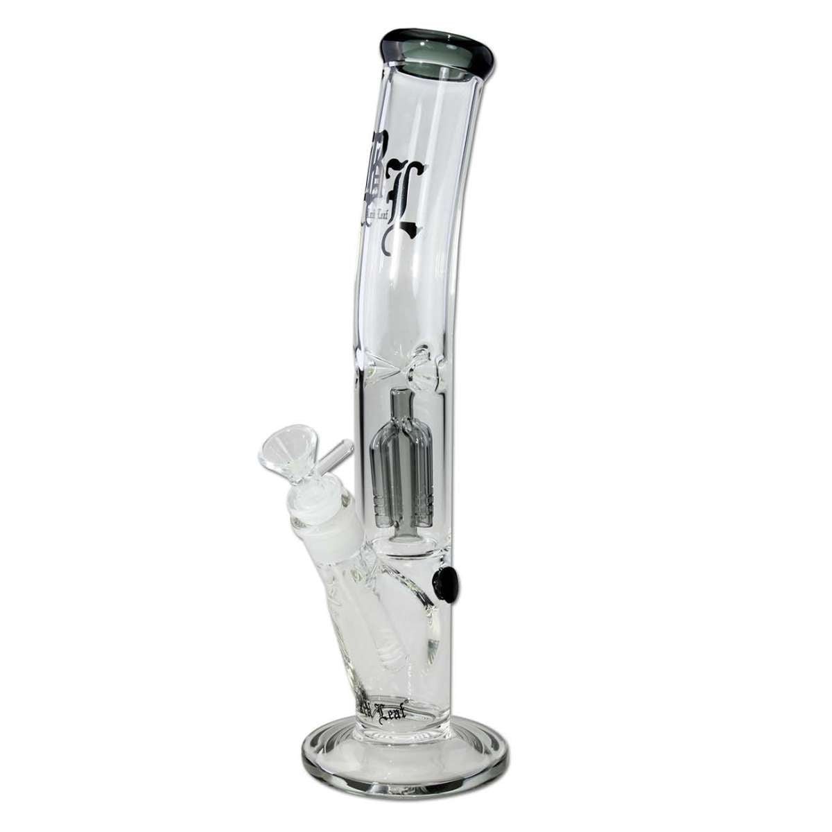 Black Leaf Ice Bong with Percolator Grey - Kaninkolo - Suomalainen CBD - kauppa - Bongit