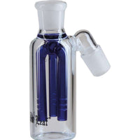 Black Leaf 3-haarainen perkolaattori pre-cooler 14,5mm borosilikaattilasista, täytetty vedellä suodatusta varten.