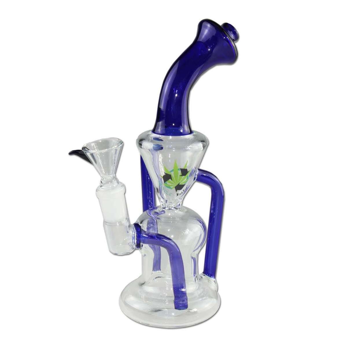 Black Leaf Recycle Bubbler Blue - Kaninkolo - Bongit