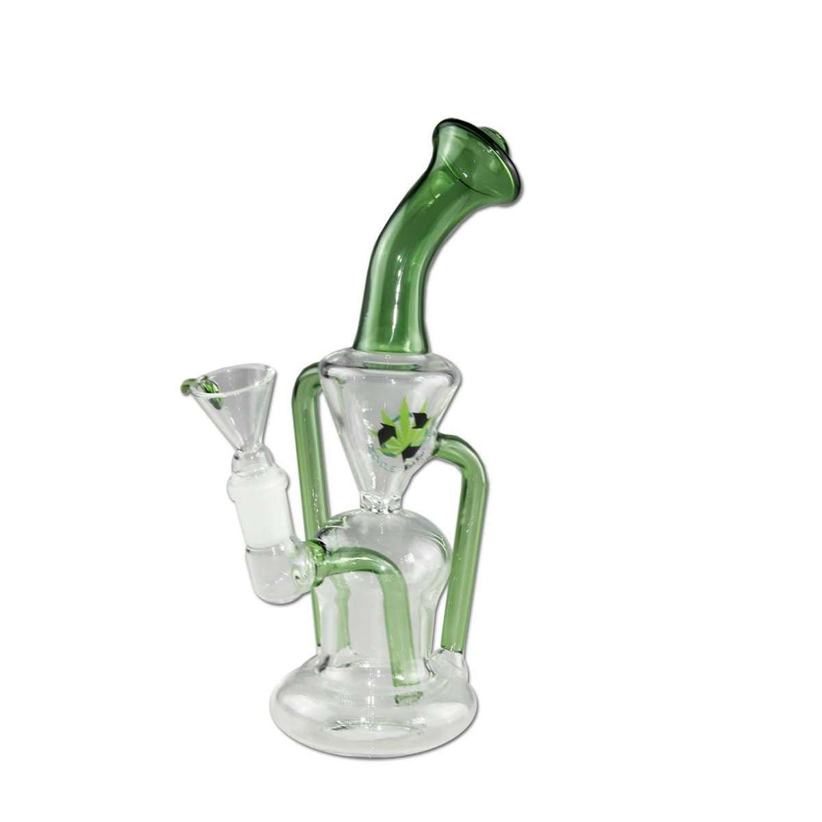 Black Leaf Recycle Bubbler Green - Kaninkolo - Bongit
