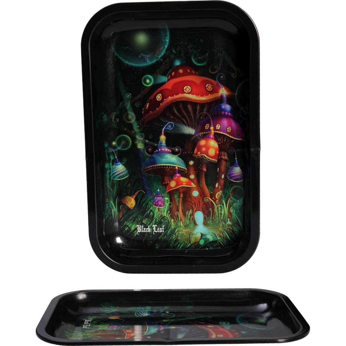 Black Leaf Rolling Tray Mushroom S - Kaninkolo - Rolling trayt