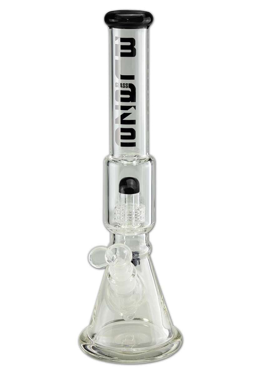 BLAZE GLASS Ice Bong Drum Percolator black - Kaninkolo - Bongit