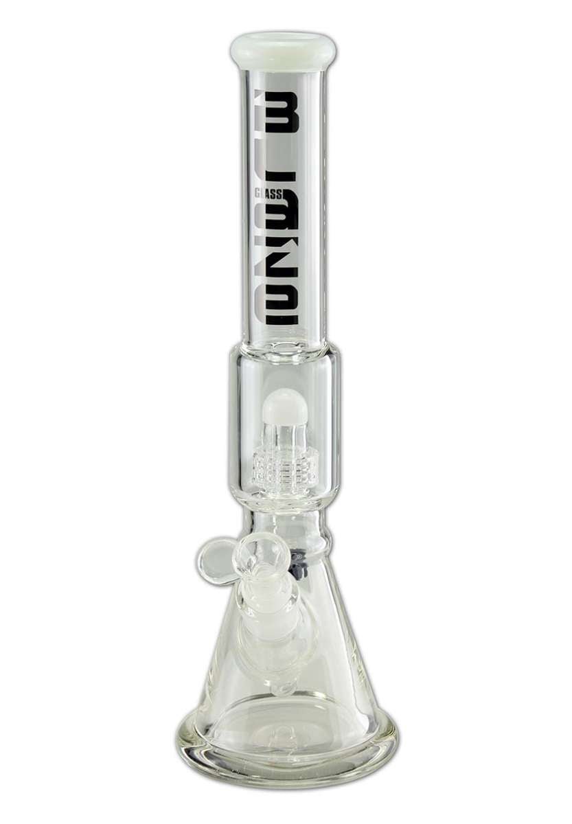 BLAZE GLASS Ice Bong Drum Percolator white - Kaninkolo - Bongit