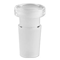 Läpinäkyvä lasinen bongiadapteri muuntaa 18.8mm urosliitännän 14.4mm naarasliitännäksi, mahdollistaen erikokoisten lisäosien käytön.