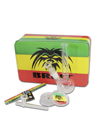 BREIT Mini Bong Set with Grinder + Shotgun Pipe - Suomalainen Kannabiskauppa Kaninkolo - CBD - kukinnot, CBD - öljyt, Vaporisaattorit, Piiput, Bongit, Kasvatustarvikkeet - Bongit