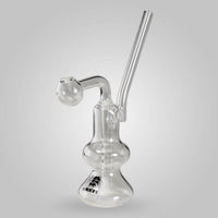 BREIT 17cm lasinen öljyputki, suunniteltu tiivisteiden höyrystämiseen puhtaalla ja kirkkaalla muotoilulla mustaa taustaa vasten