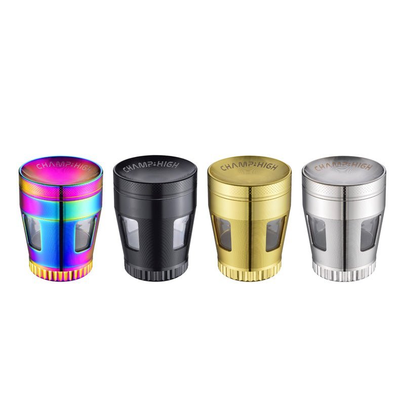 Champ High Grinderi Lasi – ikkunalla - Kaninkolo - Suomalainen CBD - kauppa - Grinderit