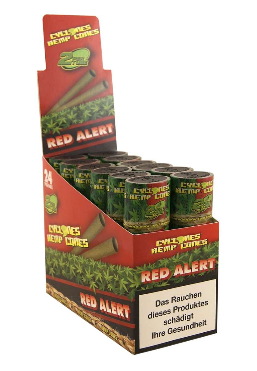 CYCLONE Hemp Cone Red Alert - Kaninkolo - Kingsize paperit