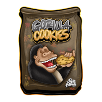 Pakkaus Gorilla Cookies Pure Instinto -siemeniä, jossa näkyy Pure Instinto -logo ja kasvin vihreä lehti. Tuote on tarkoitettu siemenkokoelmiin ja tutkimukseen.