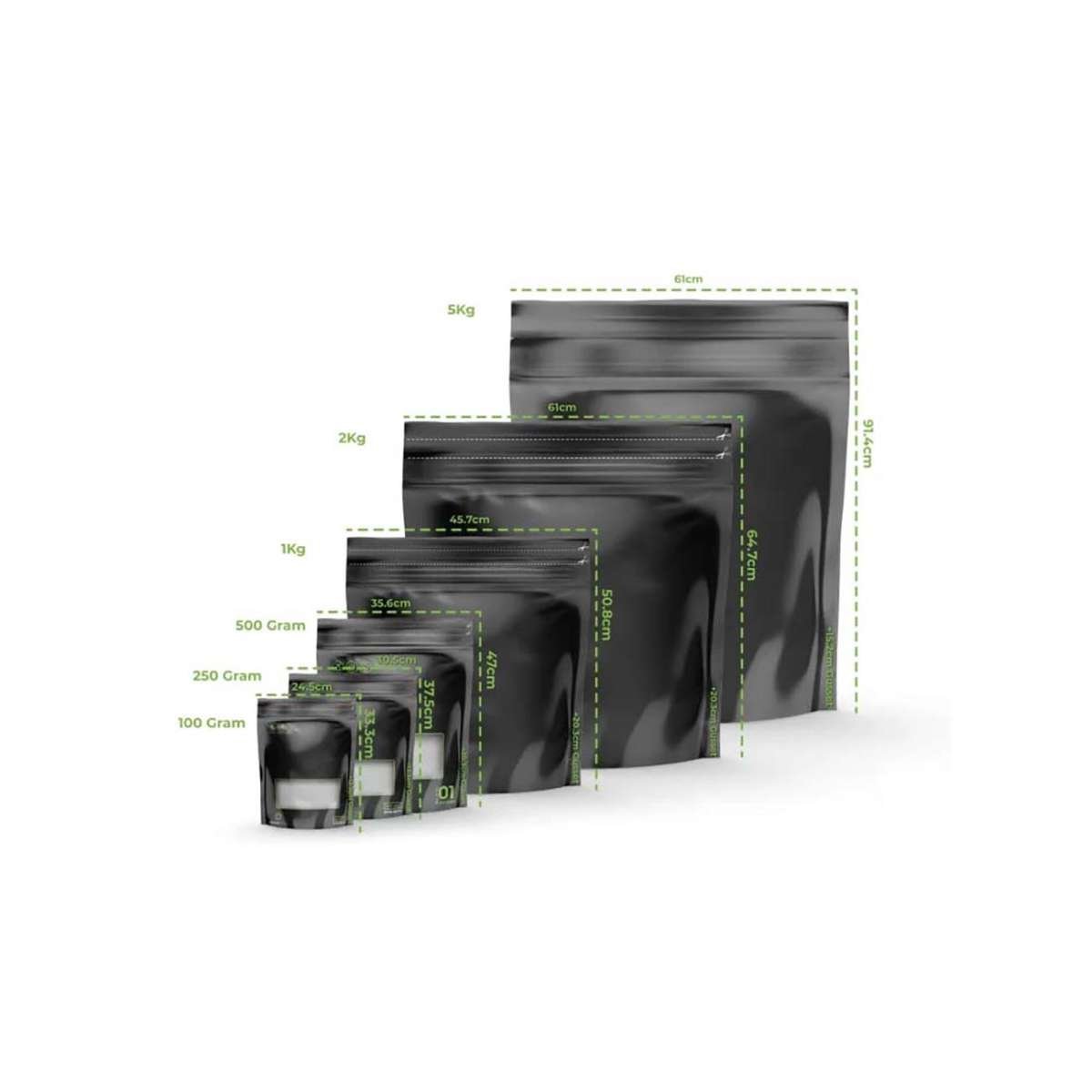 Grove Bags TerpLoc®bag – Musta, monikerroksinen säilytyspussi, joka suojaa kasvimateriaalia ja terpeenejä valolta ja hapelta.