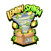 Kuva Pure Instinto Lemon Storm -siemenpakkauksesta, jossa on sitruunateema ja laatua viittaava logo kirkkailla väreillä.