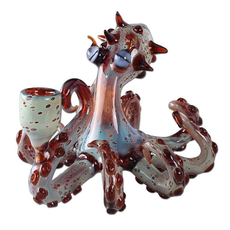 OCTOPUS I BLACK LEAF GLASS BONG - Kaninkolo - 