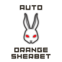 Lähikuva Orange Sherbet Auto -kasvin eloisista, oransseista nuppuja. Näkyvissä hartsipitoinen pinta ja kirkkaat karvat - Kaninkolo