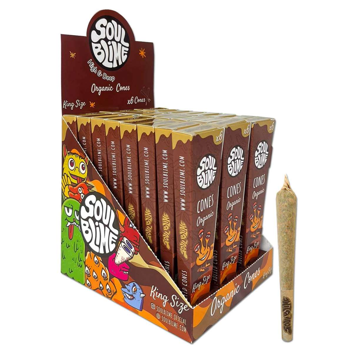 SOUL BLIME Cones KS organic - Kaninkolo - Kingsize paperit