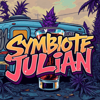 Kuva Symbiote Julian Autoflower FEM -siemenpakkauksesta, jossa on viittauksia Trailer Park Boys -sarjan Juliin ja Kaninkolon brändäykseen, korostaen pohjoista ulkokasvatusta.